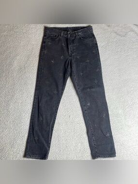H & M Vintage fit, high waisted & Denim Sparkly Stars Size 28